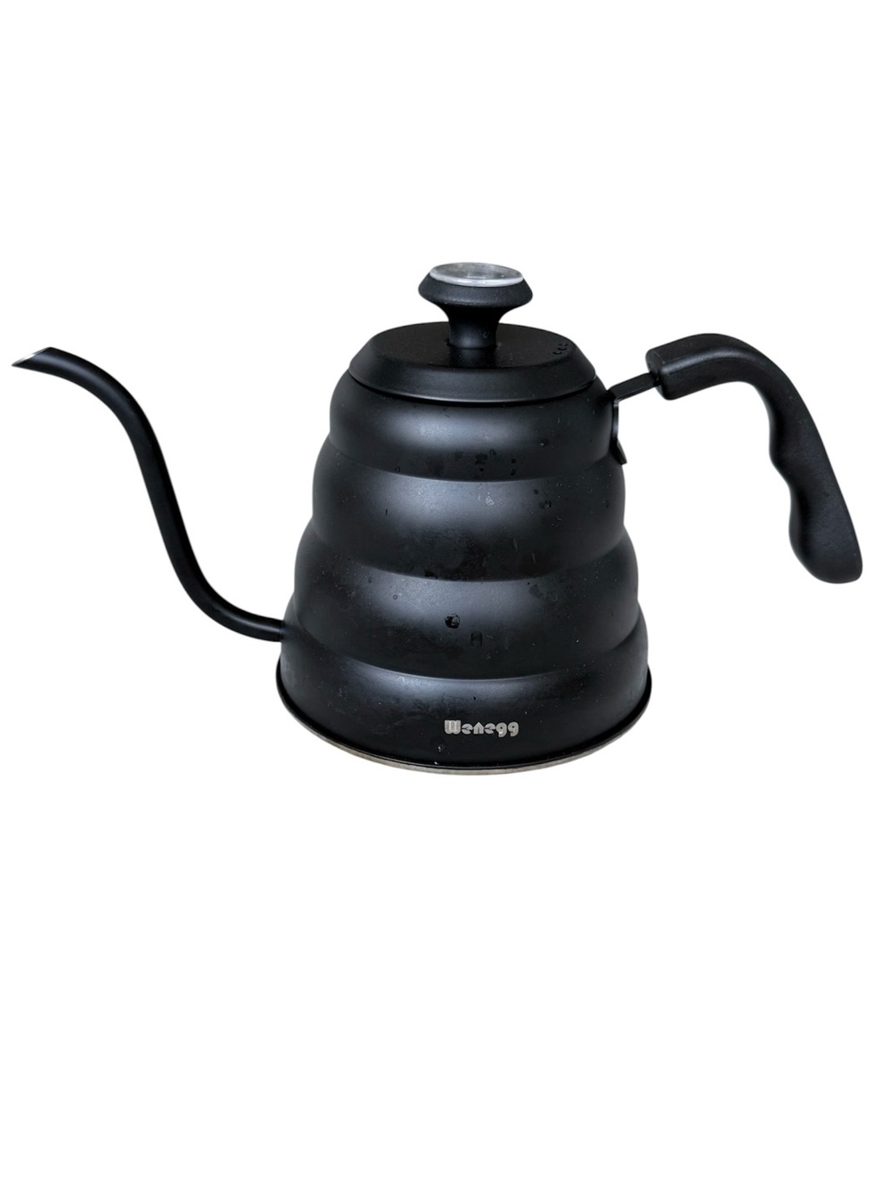Matte Black Gooseneck Kettle with Curved Handle (F4)